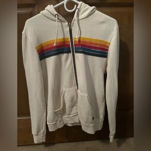 Aviator nation cream zip up size small